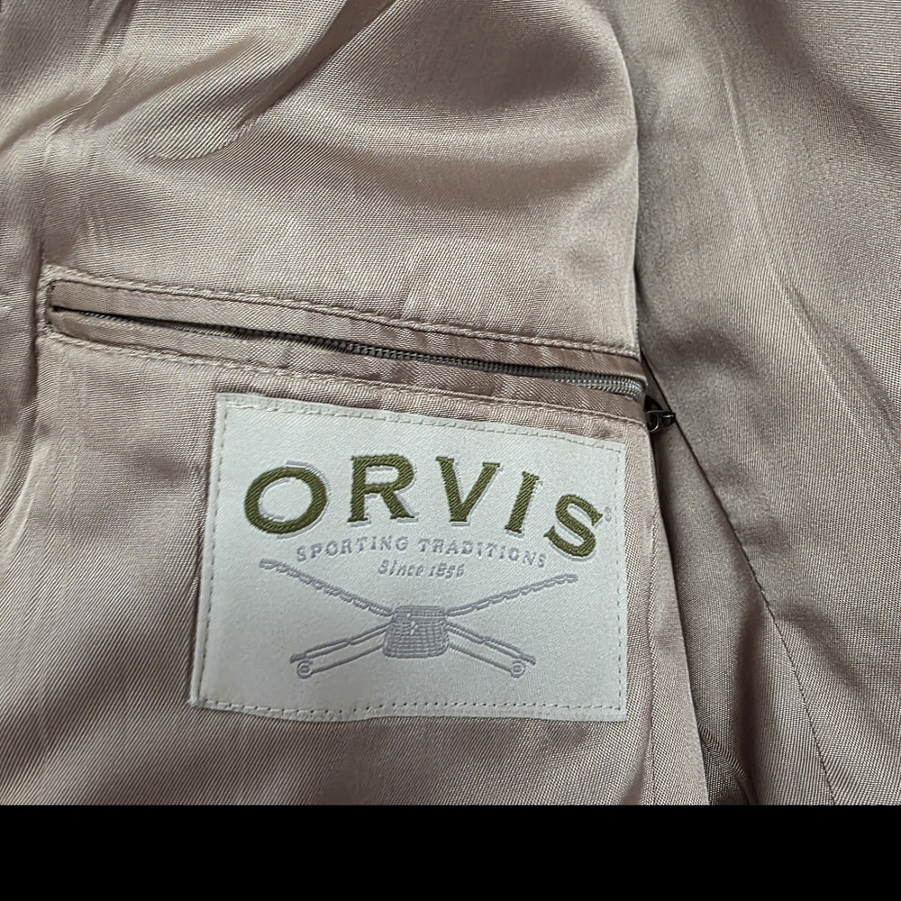 VTG Orvis Corduroy Tan Sport Coat Blazer 38R USA Elbow Patches Heritage Academia - Picture 13 of 16